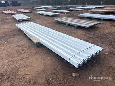 Quantity of (100) 2 ft 8 in x 10 ft Metal Roofing/Siding Sheets (Unused)