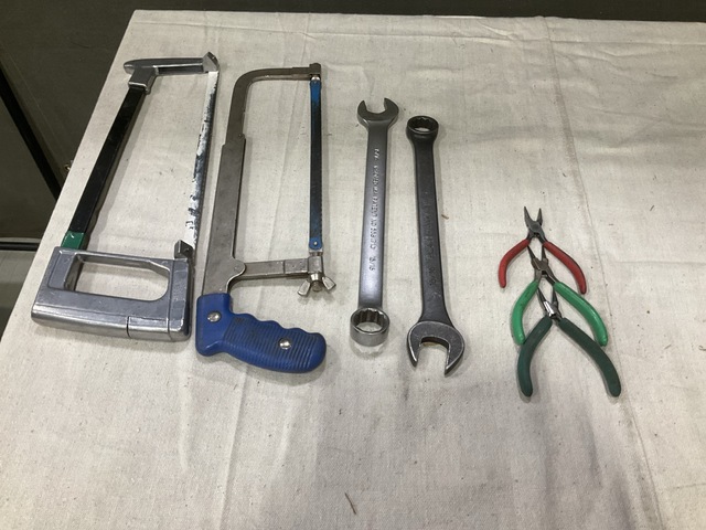 (53) Pairs of Pliers, (10) Wrenches, (37) Hand Saws & Assorted Items