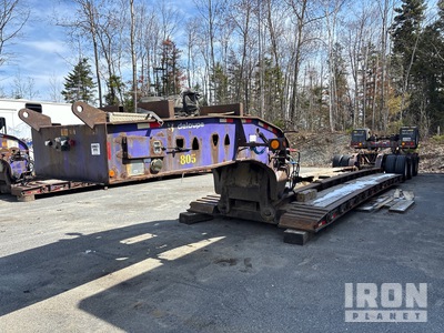 2017 Deloupe EF050 55 ton Tri/A Lowboy Trailer w/ S/A Booster Axle