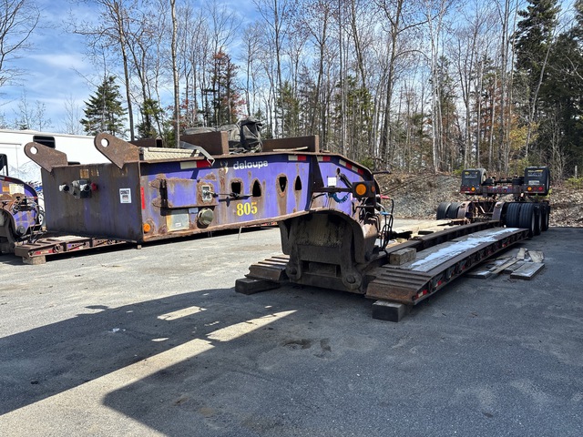 2017 Deloupe EF050 55 ton Tri/A Lowboy Trailer w/ S/A Booster Axle