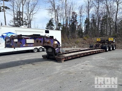 2015 Deloupe EF050 55 ton Tri/A Lowboy Trailer w/ S/A Booster Axle
