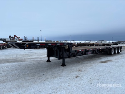 2013 Pitts 50 ton Tri/A 53 ft - 70 ft Extendable Rimorchio a pianale