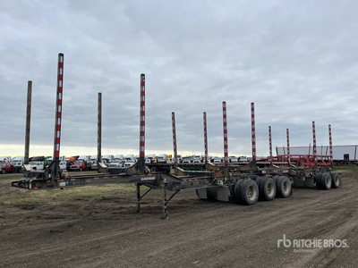 2023 Doepker 32 ft Super B-Train Lead Hayrack Log Trailer