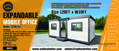 2026 Suihe 0209-J01 20 ft x 10 ft Skid-Mounted Oficina móvil (Unused)