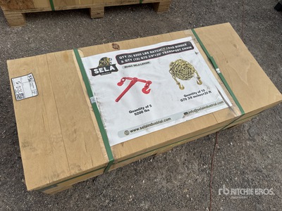 2026 SELA LB9200 (5) Ratchet Binders and (10) Transport Chains (Unused)