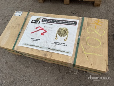 2026 SELA LB9200 (5) Ratchet Binders and (10) Transport Chains (Unused)