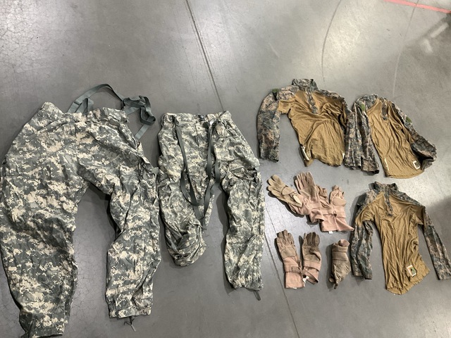 (7) Pairs of Cold Weather Trousers, (19) Combat Ensemble Shirts & Assorted Items