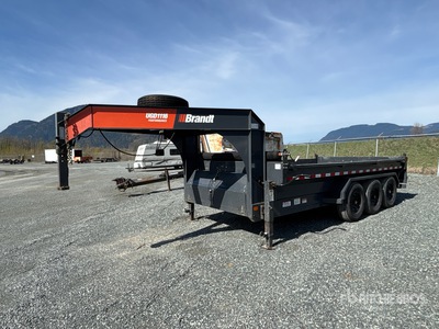 2019 Brandt 16 ft Gooseneck مقطورة تفريغ خفيفة