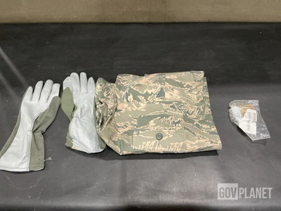 (9) Pairs of Flyer's Gloves, (621) Brass Buckles & Assorted Items
