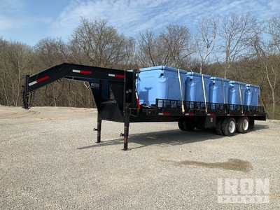 2015 T  T/A 26ft GN EZ HAUL LIVE FISH FLATBED TRAILER w AERATION
