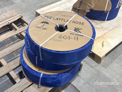 Quantity of (3) 2024 Powertek 3 in x 300 Ft Layflat خرطوم المياه (Unused)