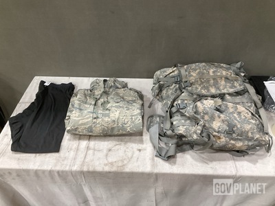 (7) Large Field Pack Sets, (4) Camouflage Parkas & Assorted Items