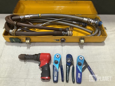 (1) Hose Set, (1) Rivet Hammer, (3) Crimping Tools & Assorted Items
