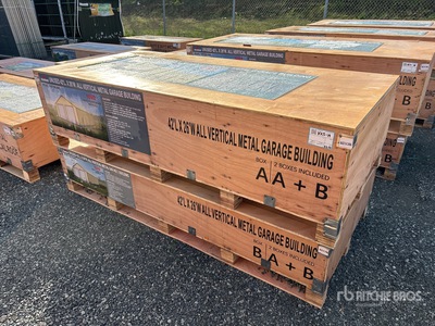 2026 AGR-MS2642 42 ft x 26 ft All Vertical Metal Garage (Unused)