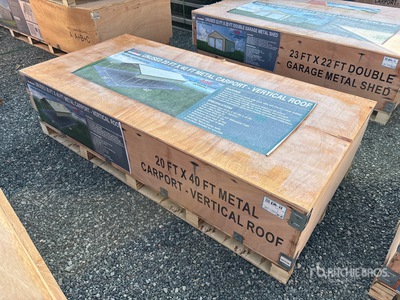 2026 AGR-MC2040 20 ft x 40 ft Steel Abri Voiture (Unused)