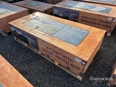 2026 AGR-MC2040 20 ft x 40 ft Steel Abri Voiture (Unused)