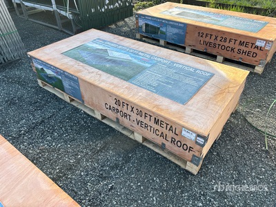 2026 AGR-MC2030 20 ft x 30 ft Steel Abri Voiture (Unused)