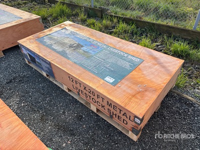 2026 AGR-LS1220 20 ft x 12 ft x 10 ft 6 in Metal Livestock Shelter (Unused)