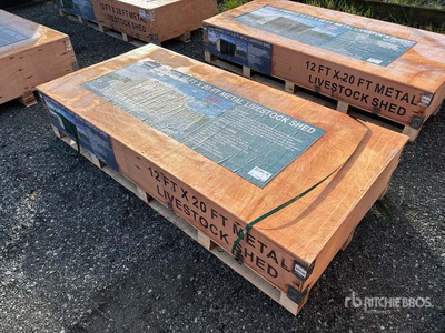 2026 AGR-LS1220 20 ft x 12 ft x 10 ft 6 in Metal Livestock Shelter (Unused)