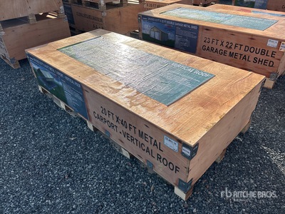 2026 AGR-MC2040 20 ft x 40 ft Steel Abri Voiture (Unused)