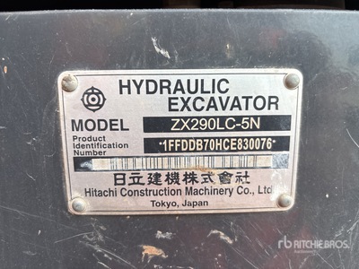 2012 Hitachi ZX290LC-5 Tracked Excavator