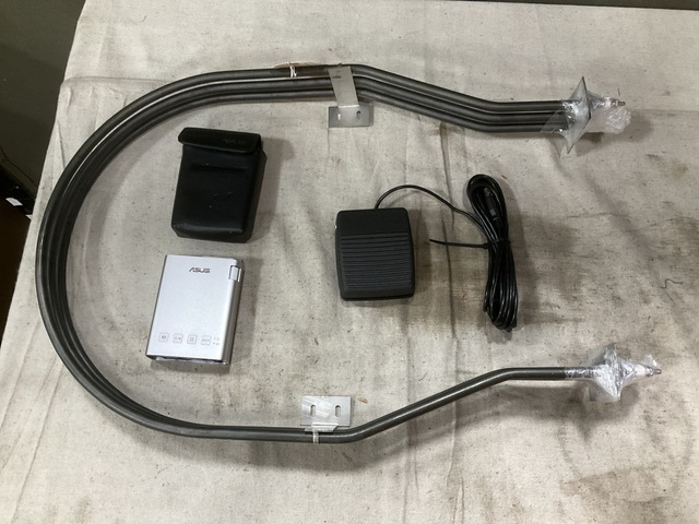 (1) Portable Projector, (2) Foot Pedal Switches & Assorted Items