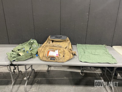(2) Barracks Bags, (6) Deployment Bags, (108) Duffel Bags & (1) Sweat Shirt