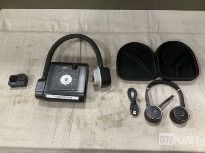(1) GoPro, (1) Document Camera, (1) Headset & Assorted Items