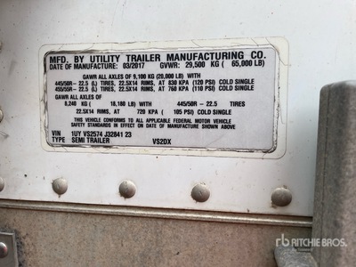 2018 Utility 57 ft Van Trailer