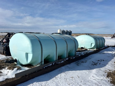Quantity of (2) 2000 gal Poly Water Tank