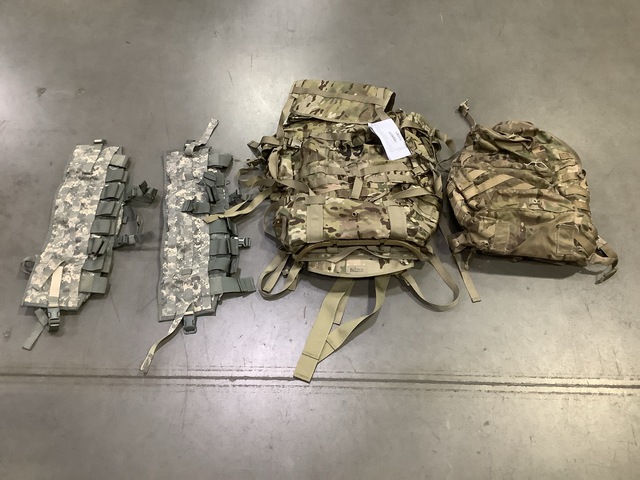 (20) Tactical Assault Panels, (4) Large Field Pack Sets & Assorted Items