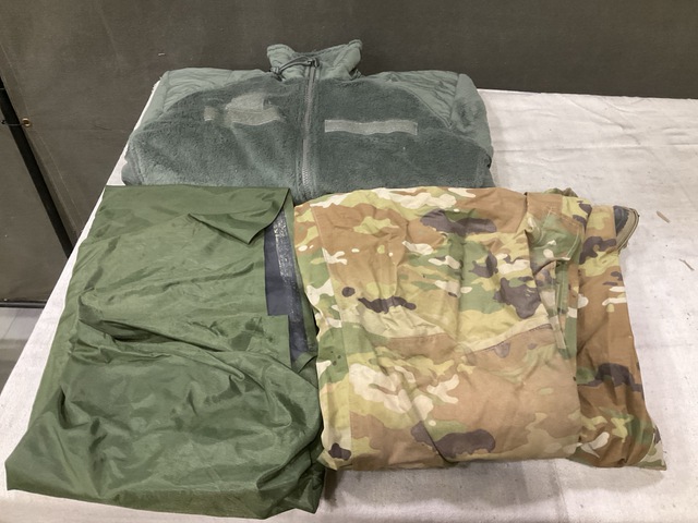 (3) Pairs of Extreme Cold Weather Trousers, (11) Clothing Bags & Assorted Items