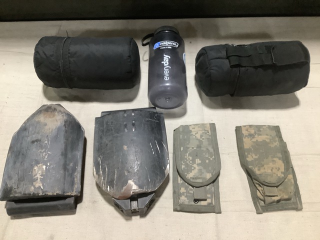 (368) M4 Two Mag Pouches, (33) Entrenching Hand Tools & Assorted Items