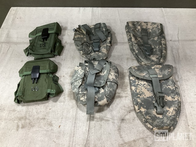 (100) Small Arms Ammunition Cases, (204) Canteen Pouches & Assorted Items