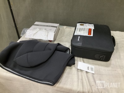 (6) Driver's Suit Hoods, (1) Massage Gun & Assorted Items