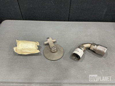 (1) Adapter, (1) Hose Elbow, (1) Valve Disk & Assorted Items