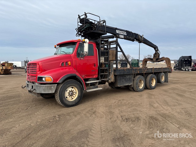 Builtrite Handlers 1300 19040 lb Articulated Boom on 2009 Sterling L9500 8x4 Grapple Truck