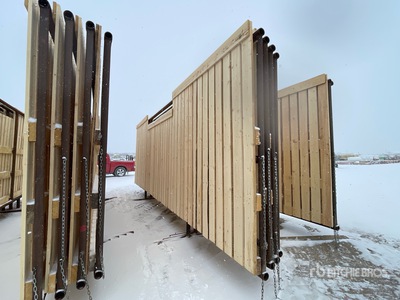 Quantity of (4) 24 ft Corral Portable Corral Panels / Wind Fence