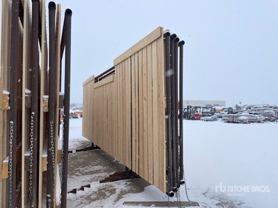 Quantity of (4) 24 ft Portable Corral Panels / Wind Fence