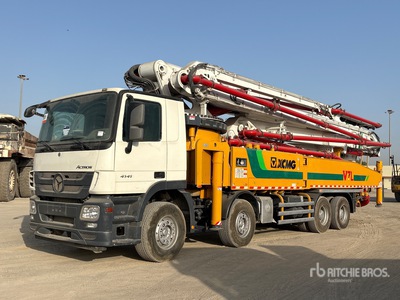 2021 XCMG - Schwing HB58V - XZJ5445THBB 58 m on 2018 Mercedes-Benz Actros 4141E5 8x4 Twin-Steer Concrete Pump Truck
