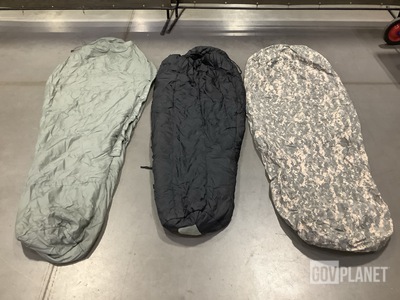 (2) Bivy Covers, (4) Modular Sleep Systems, (8) Sleeping Bags & Assorted Items
