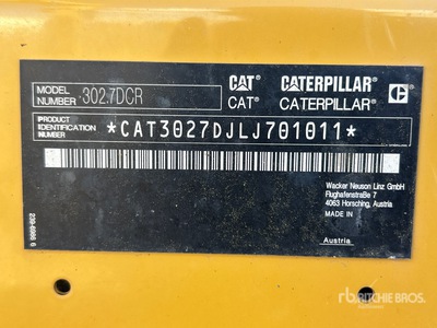 2016 Cat 302.7 Mini Excavator