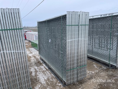 Quantity of (20) 2025 GLCF1006 9 ft 4 in x 5 ft 11 in Chain Link Temporary bouw hek (Unused)