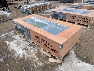 2025 Rhino AGR-MC2040 20 ft x 40 ft Steel Carport (Unused)