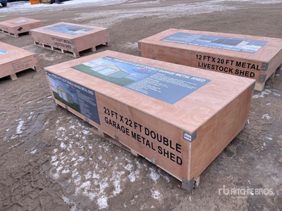 2025 AGR-MS2322 23 ft x 22 ft Double Garage Metal Edificio de almacenaje (Unused)