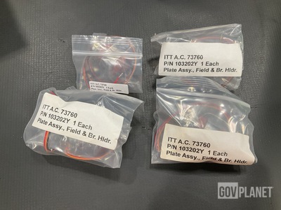 (4) ITT 103202Y Field & Brush Holder Plate Assemblies