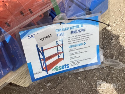 (6) Sets Of SKLP SK-HJ6 Heavy Duty Metal Storage Shelving - Unused