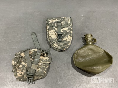 (14) Water Canteens, (63) General Purpose Canteen Pouches & Assorted Items