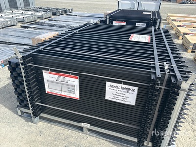 Quantity of (32) 2026 SUNTOP S0608-32 8 ft x 6 ft Powder Coated Wrought Iron Fencing (Unused)