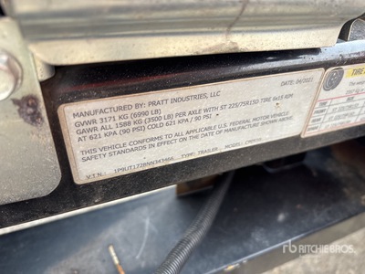 2022 Pratt CP0510 Remorque pour équipement